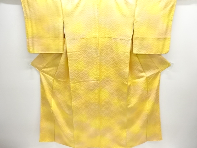 JAPANESE KIMONO / TSUKESAGE IROMUJI / BOKASHI / WOVEN SEIGAIHA